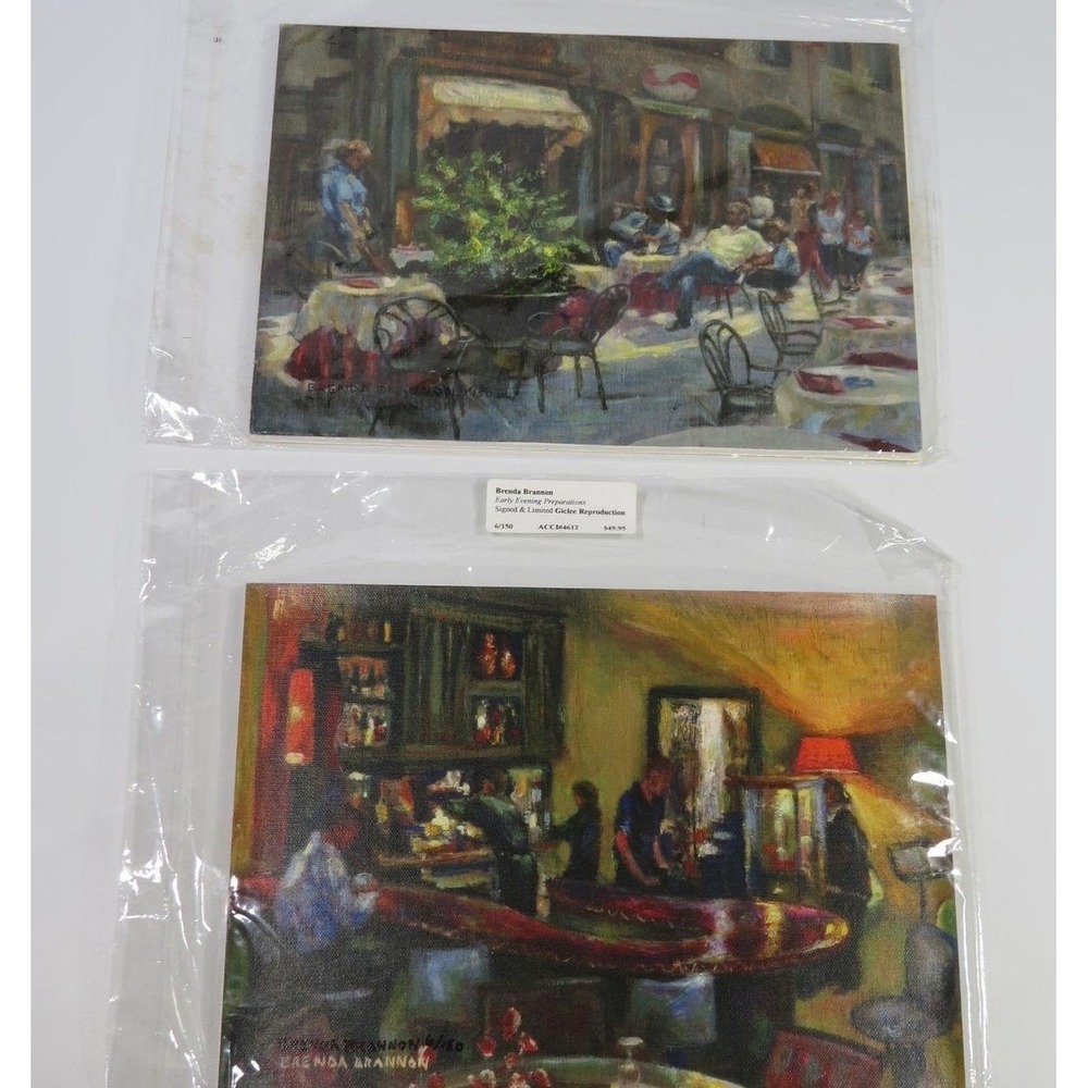 Brenda Brannon Signed Limited Giclee Canvas Prints Set 6/150 9x12 Impressionist